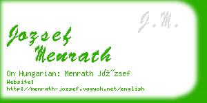 jozsef menrath business card